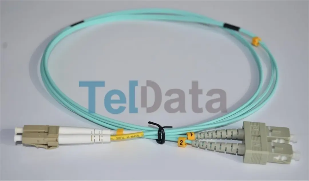TELDATA TLD-SCLCOM31 SC-UPC-LC-UPC MM DX OM3 1 METRE FIBER OPTIK PATCHCORD 1
