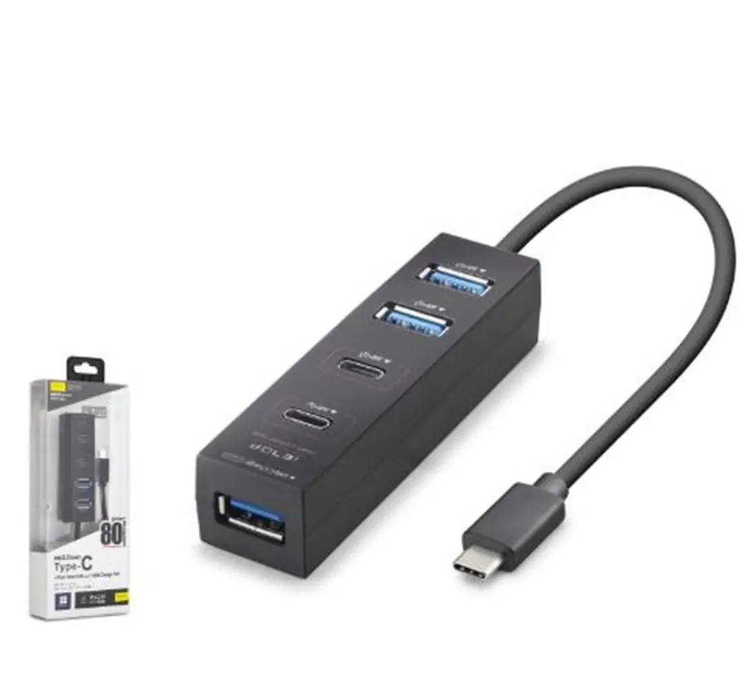 iETOP TU0529 Type-C 3.2 Gen1 Hub 4 Port 5 Gbps 80 cm Siyah