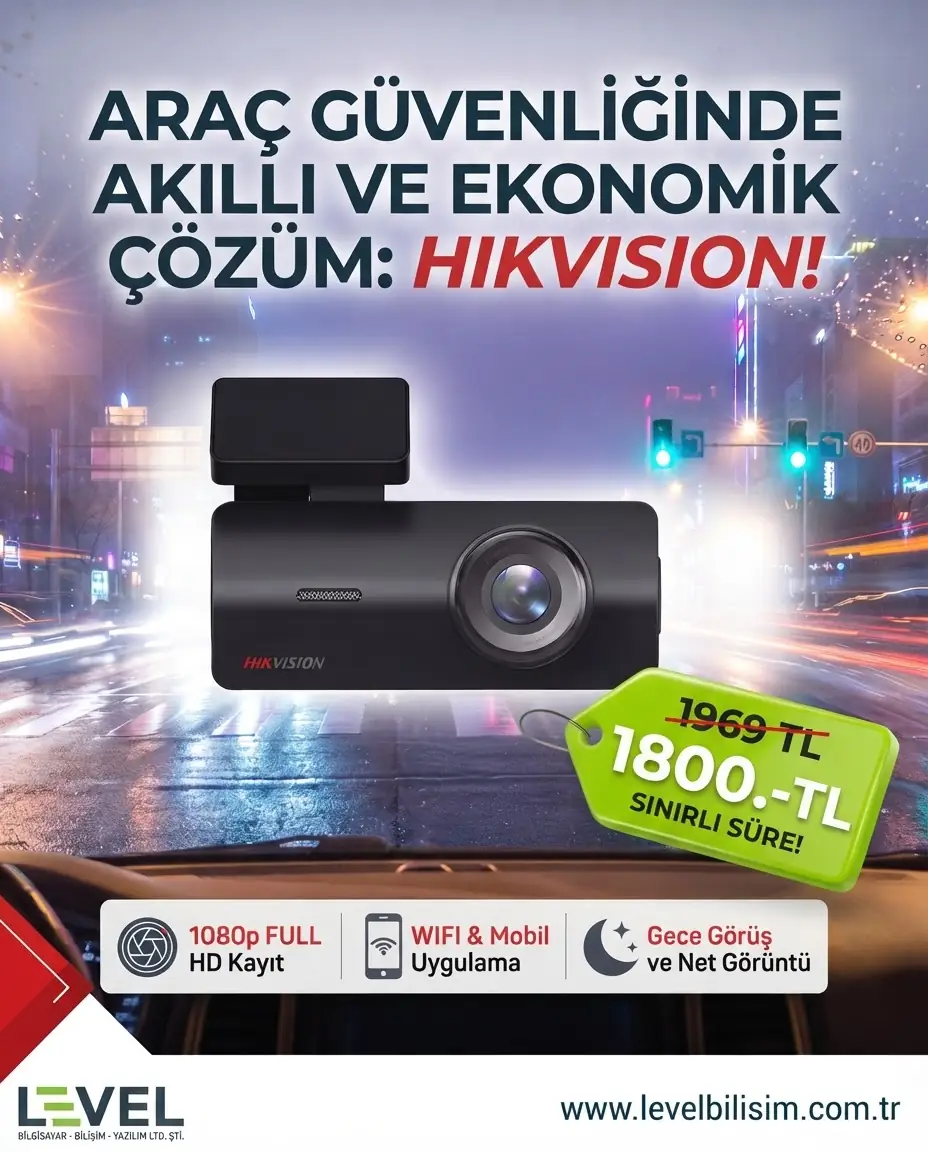 Hikvision AE-DC2018-K2 Araç İçi Kamerası 1080P, Wifi, APP, Single Channel