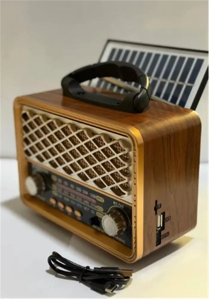 Everton Rt-735 Solar Enerjili Nostajık Radyo Bluetooth usb-fm-radyo 1