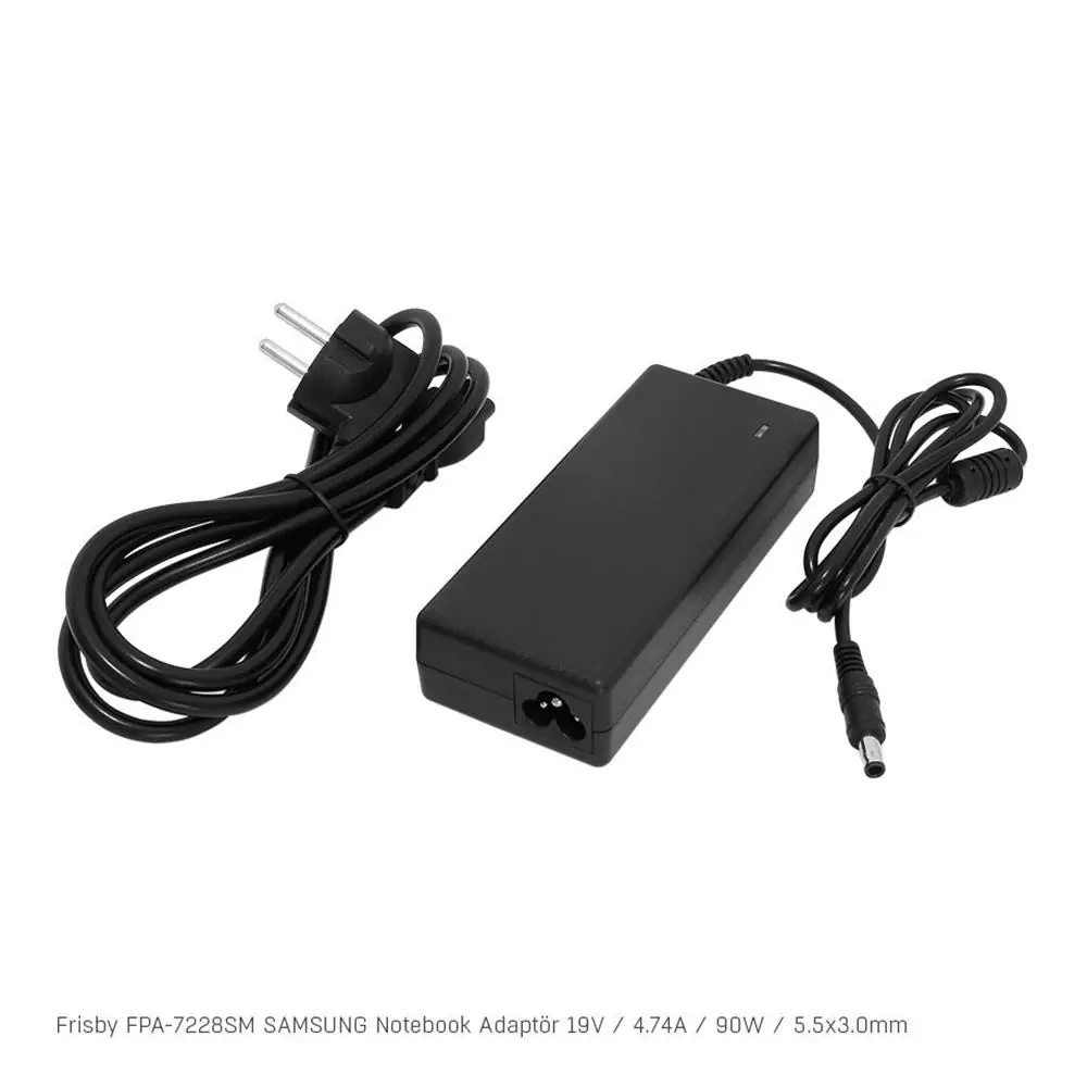 Frisby FPA-7228SM Notebook Adaptör (Samsung) 19V  4.74A (Uç Boyutu : 5.5 x 3.0mm) 1