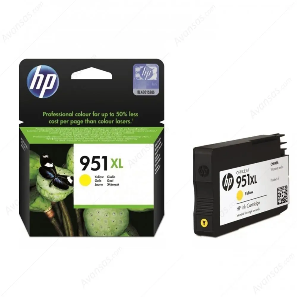 HP 951XL Yellow Sarı Yüksek Kapasite Kartuş CN048AE 1