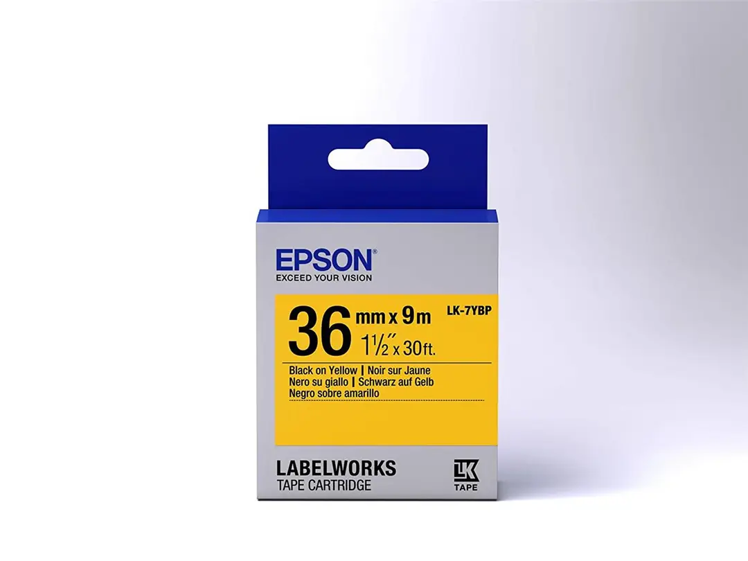 Epson LK-7YBP Pastel Sarı Üzeri Siyah 36mm 9Metre 1