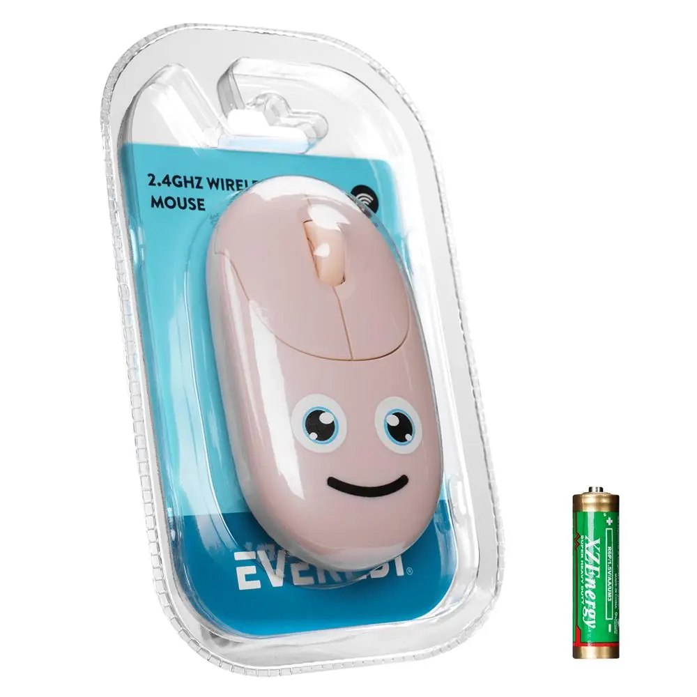 Everest SM-26 FASHION 2.4Ghz Pembe Kabartmalı Kablosuz Mouse 1