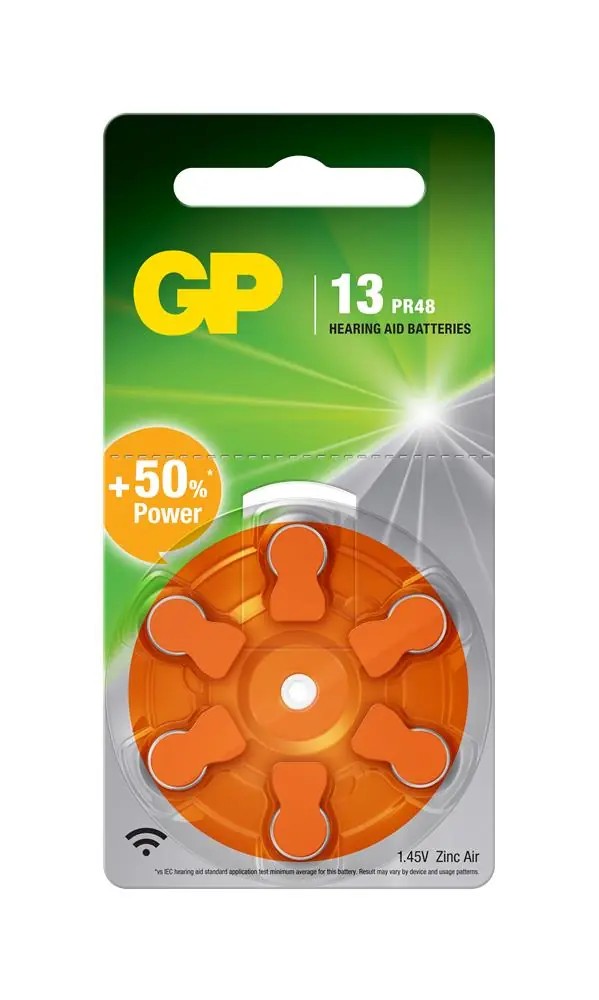 GP ZA13 1.4V Düğme Kulaklık Pili  6'lı Paket 1