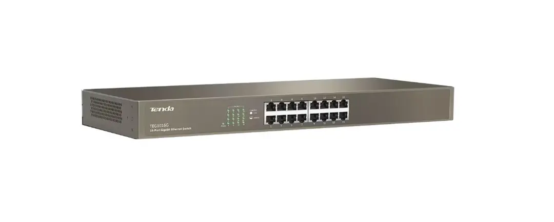 Tenda TEG1016G 16 Port 10-100-1000 Mbps 19" Switch Çelik Kasa Rack Mount 1