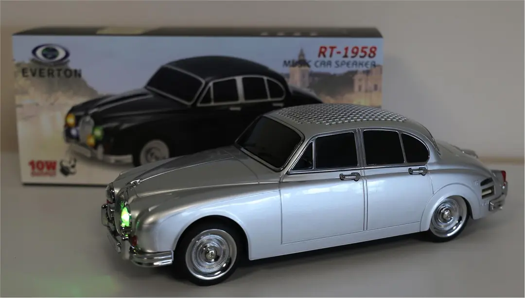 EVERTON RT-1958 Gümüş (Silver) Arabalı  Bluetooth Fm-Usb-Tf-Aux Şarjlı Nostaljik Radyo 1