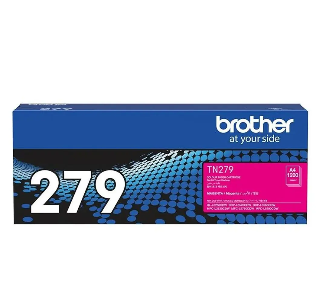 Brother TN-279M Magenta Kırmızı Toner HL-L3280CDW  DCP-L3520-3560 MFC-L3720-3760-8390 1.200 Sayfa 1