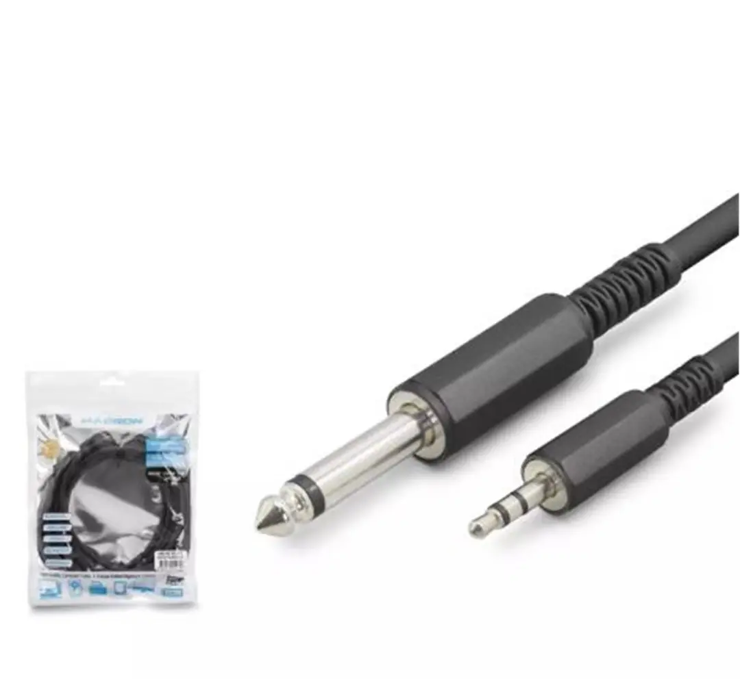 Hadron Hdx1077 6.5Mm To 3.5Mm Kablo Enstrüman Gitar 3M Siyah 1