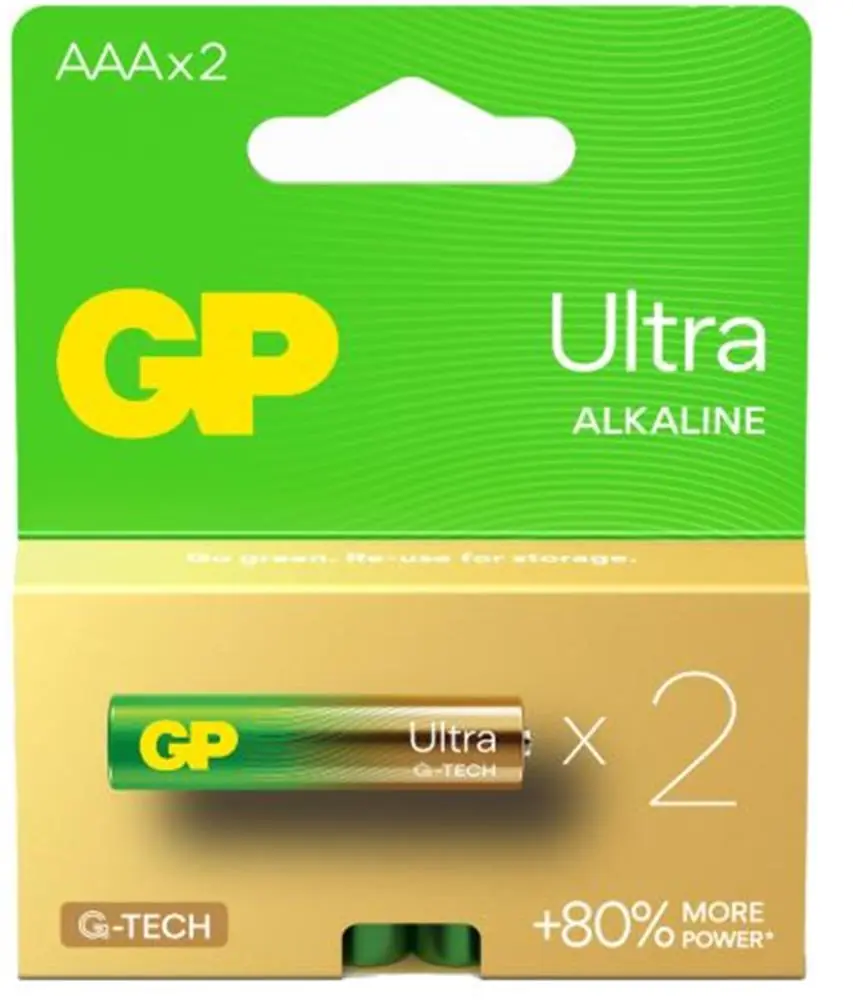 GP G-Tech LR03 AAA Boy Ultra Alkalin İnce Kalem Pil 2'li Paket GP24AU-2U2 1