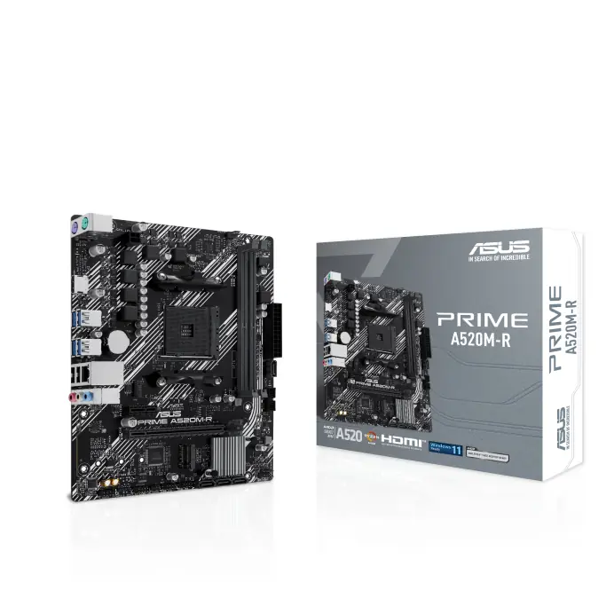 Asus PRIME A520M-R 5100Mhz OC DDR4 Soket AM4 M.2 HDMI mATX Anakart