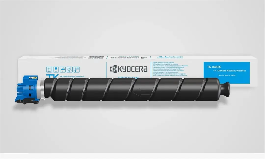 Kyocera TK-8455C Cyan Mavi Orjinal Fotokopi Toneri TASKalfa MZ2501ci - MZ3501ci 12.000 Sayfa 1