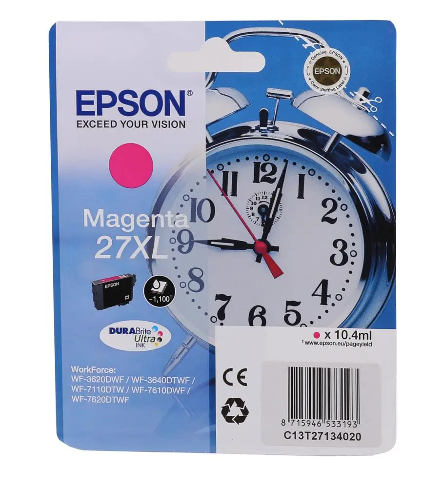 Epson 27XL Magenta Kırmızı Mürekkep Kartuş T27134012 1