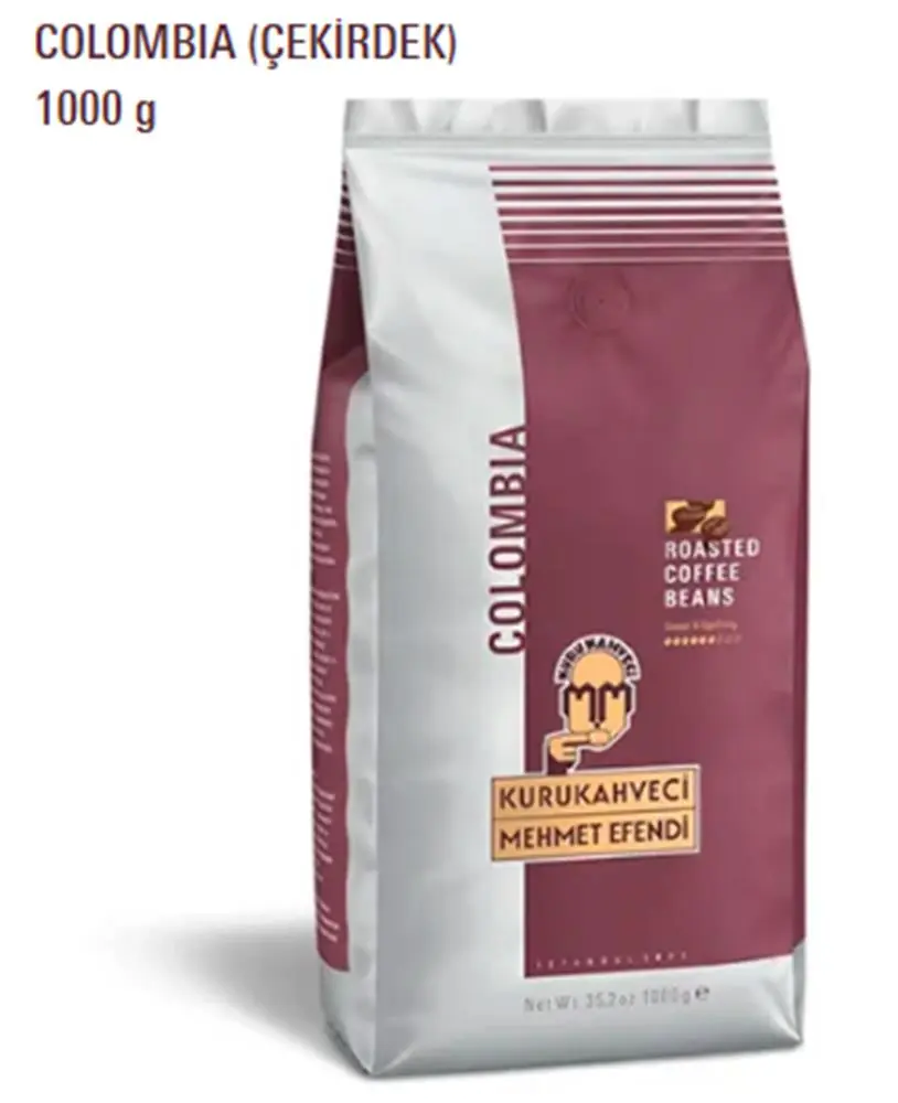 Mehmet Efendi Colombian 1000gr Çekirdek Kahve (Roasted) Net WT 35,2 OZ