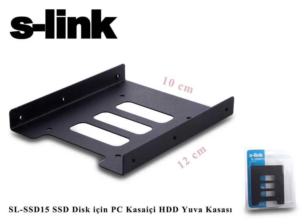 S-link SL-SSD15 Ssd Disk İçin Pc Kasa içi Hdd Yuva Kasası 2,5"-3,5" 1