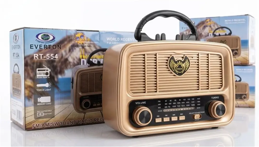 Everton Rt-554  Bluetooth Fm-Usb-Tf-Aux Şarjlı Nostaljik Radyo 1