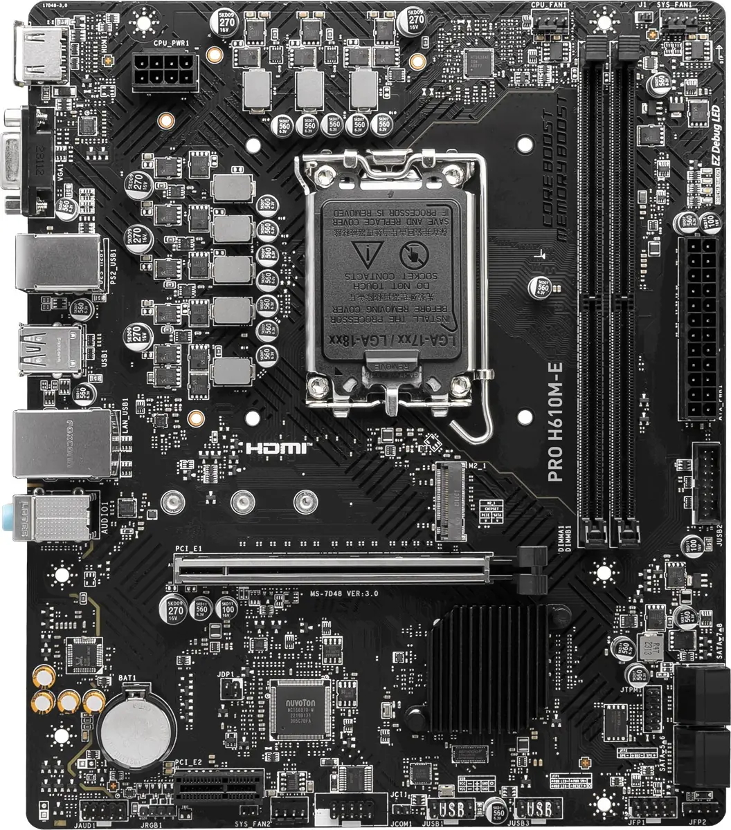MSI MB PRO H610M-E DDR4 1