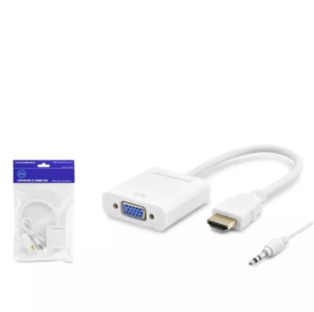 Hadron Hdx2019 Hdmi To Vga F Çevirici 1080P + Audio Beyaz 1