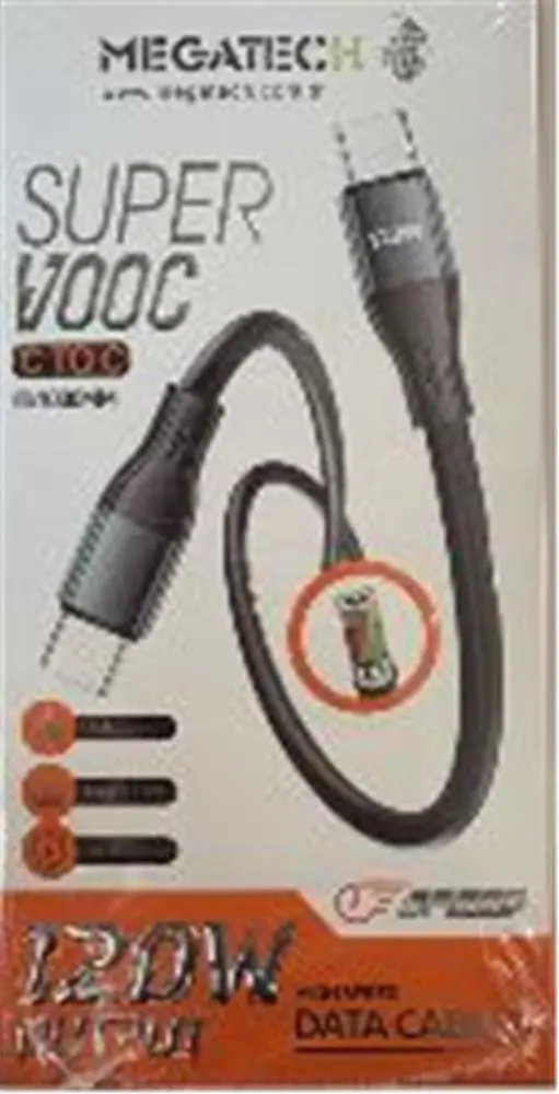 Megatech MT-120UT 120W USB To Type-c Data Kablosu