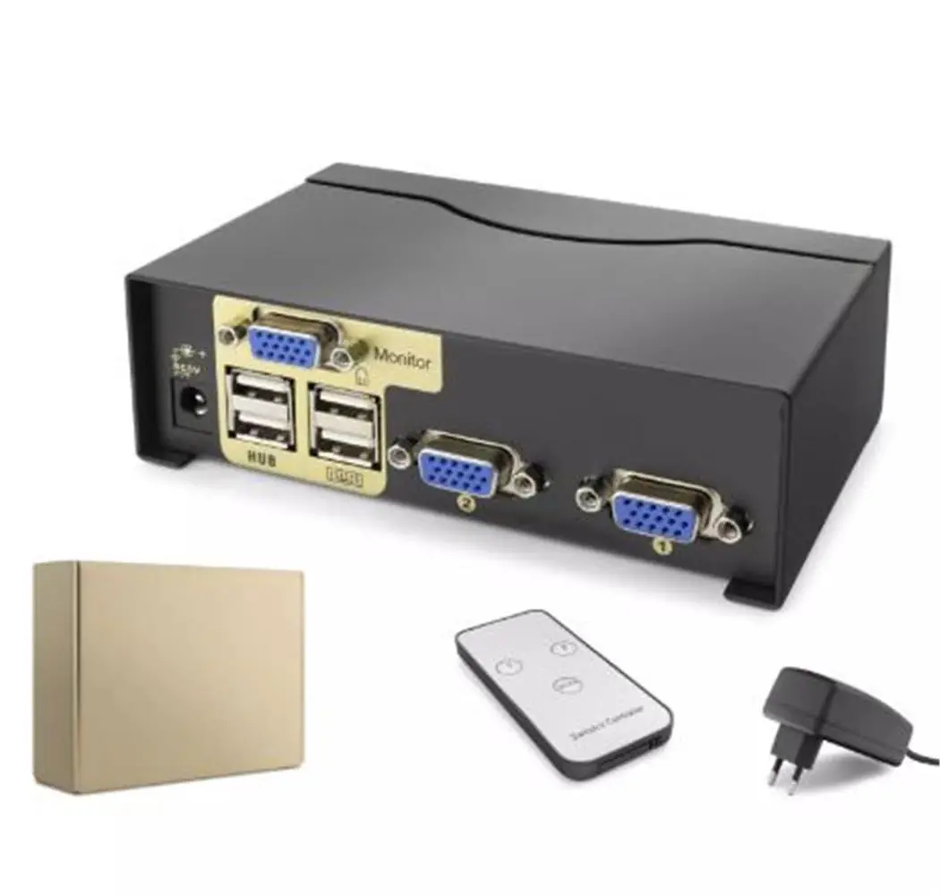 Hadron Hdx1380 2 Port Vga Kvm Switch  Uzaktan kumandalı 1