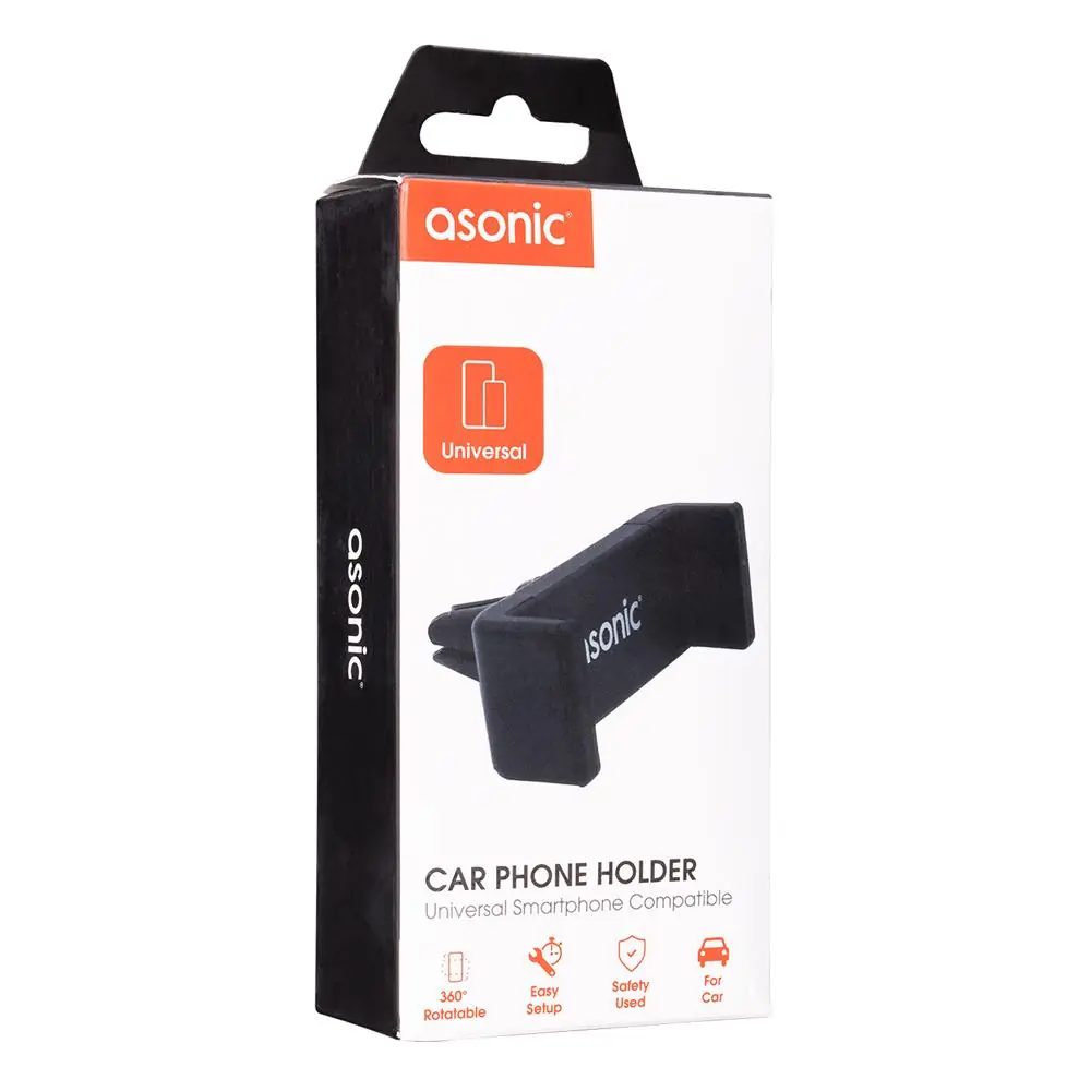 Asonic AS-H01 Universal Ayarlanabilir Siyah Araç Telefon Tutucu 1