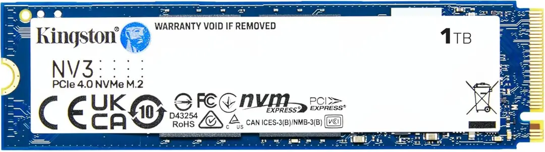 Kingston 1TB NV3 M.2 2280 NVMe SSD | PCIe 4.0 Gen 4x4 | Up to 6000 MB-s | SNV3S-1000G 1