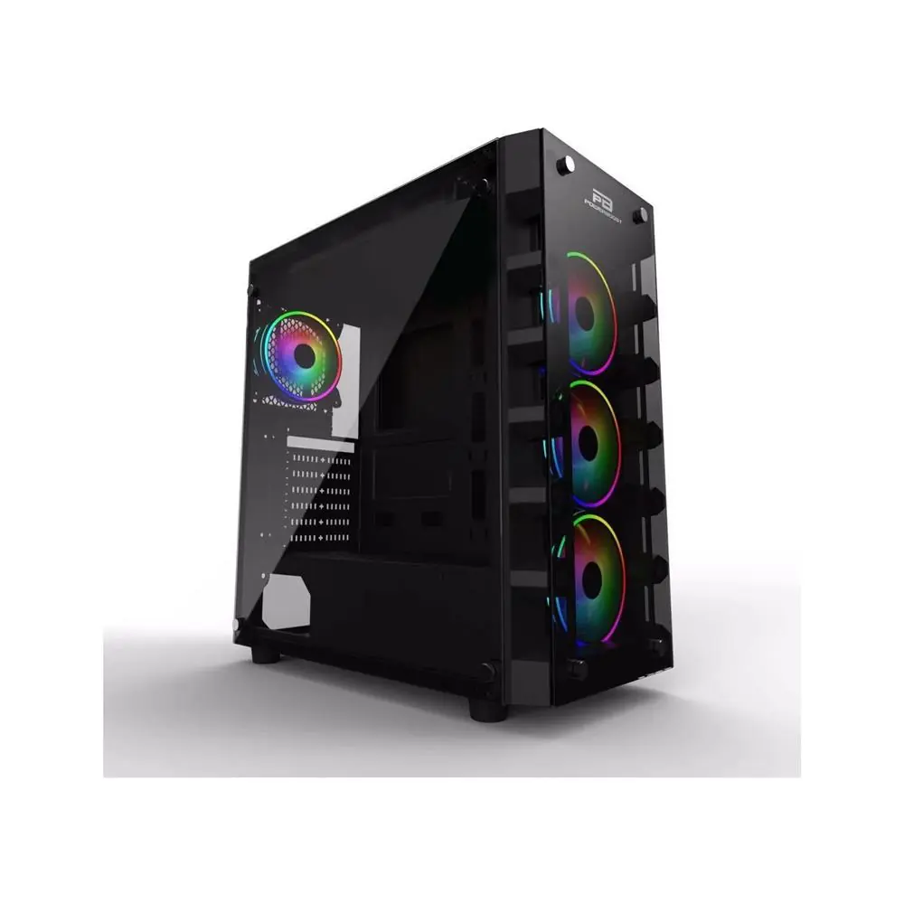 PowerBoost X59RGB-650W 80+ USB 3.0 Tempered Glass 6 x RGB Fanlı Gaming Kasa (JBST-X59RGB-650) 1