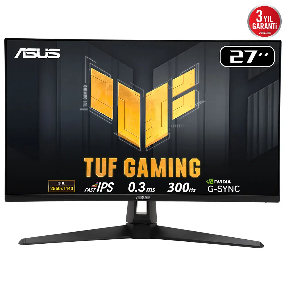 Asus 27" TUF Gaming VG27AQM5A 300Hz 0.3ms 2K QHD Adaptive Sync Fast IPS Gaming Monitör