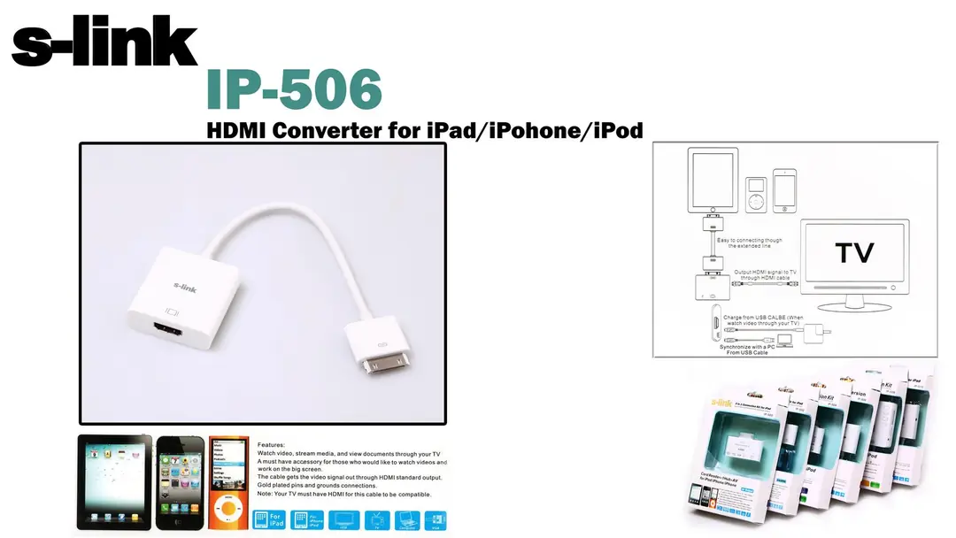 S-link IP-506 ipod-iphone-ipad Hdmı Konnektör 1