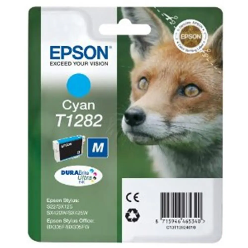 Epson BX305 SX125-425 Cyan Mavi Mürekkep Kartuş T12824022 1