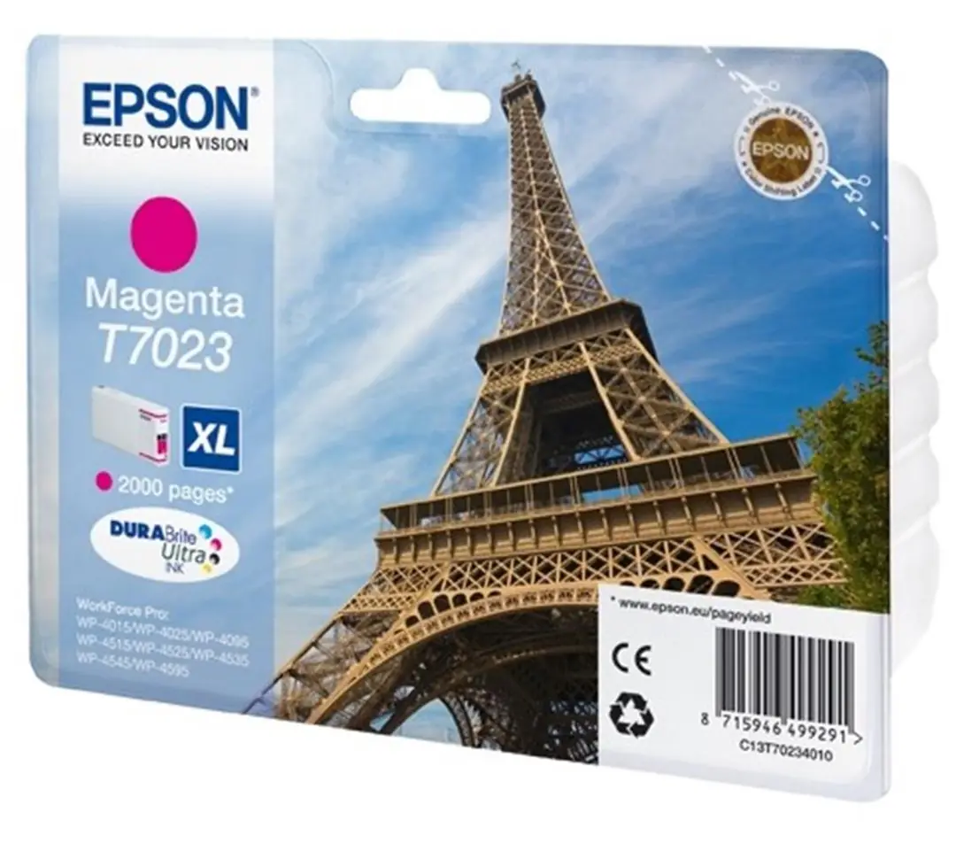 Epson T7023 Magenta Kırmızı 2.000 Sayfa Mürekkep Kartuş T70234010 1