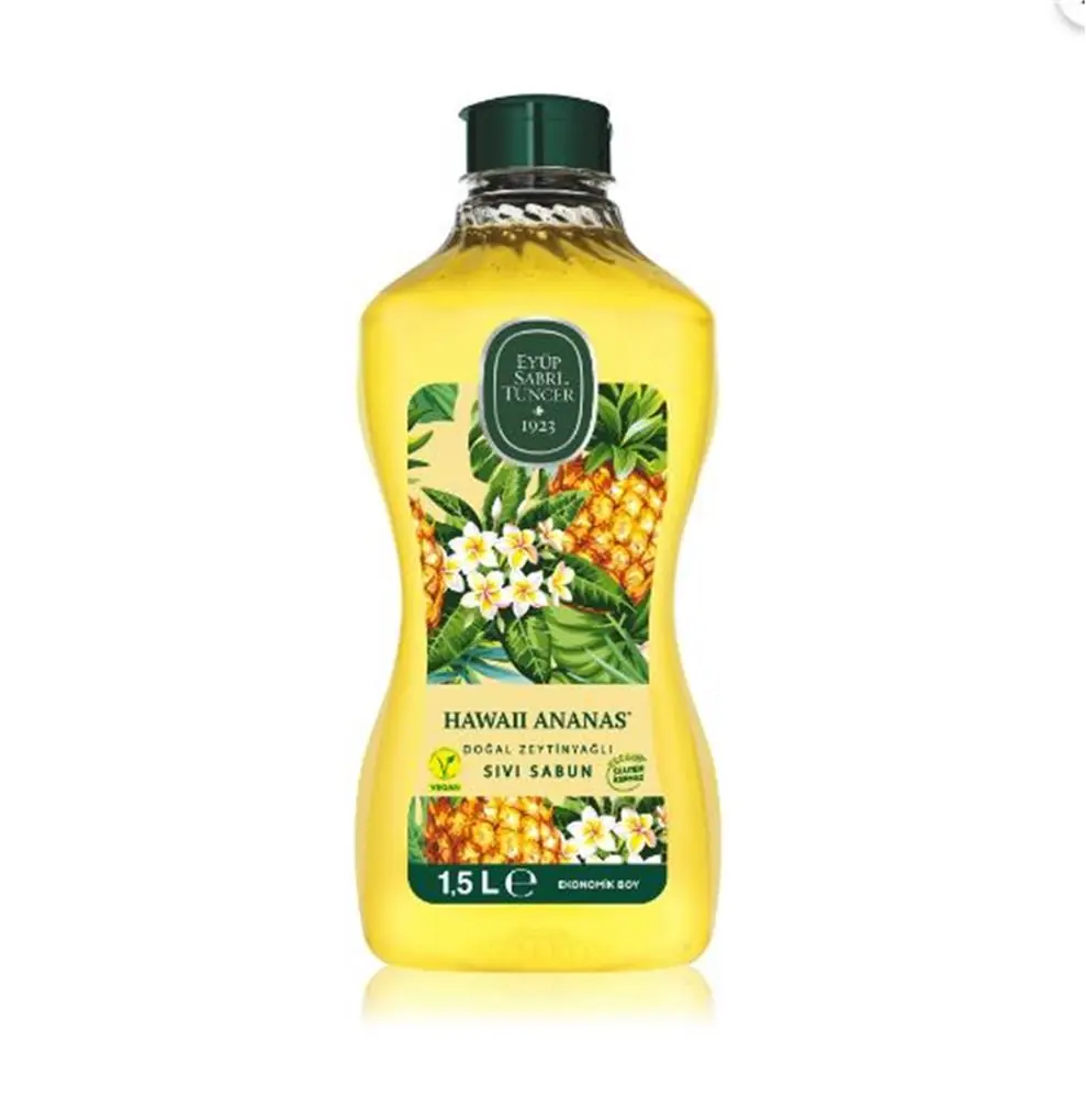 Eyüp Sabri Tuncer 1,5lt  Hawaii Ananas Doğal Zeytin Yağlı Sıvı Sabun Pet Şişe 1