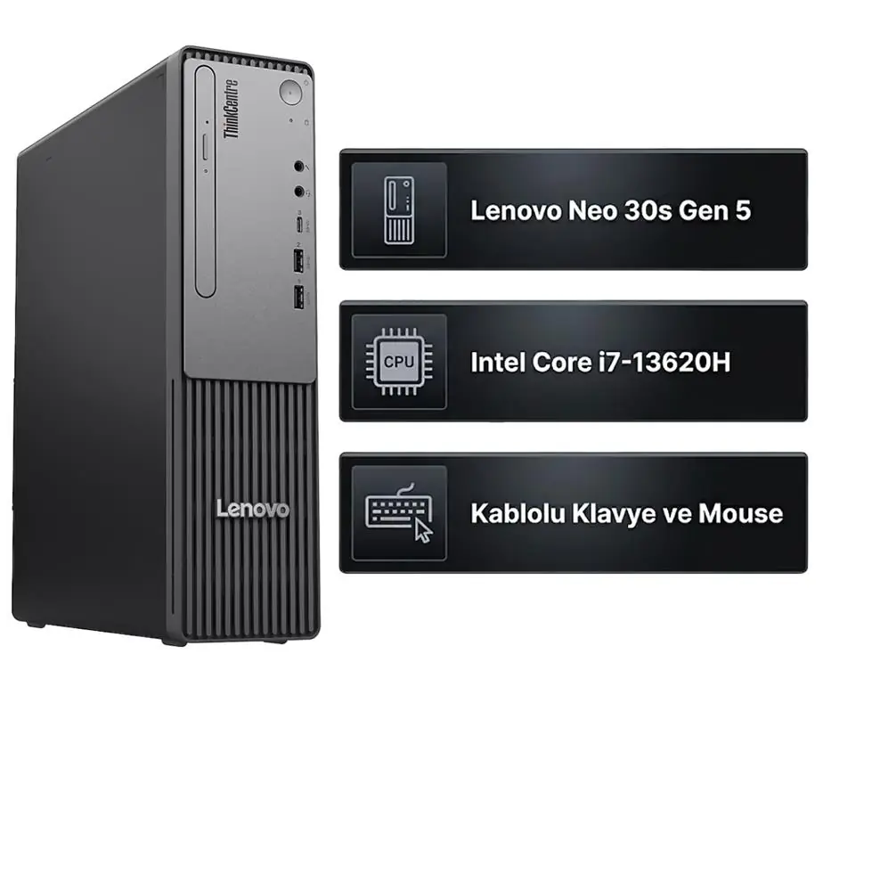 Lenovo ThinkCentre Neo 30s Gen 5 13DJS00L00  Intel Core i7-13620H 16GB 512GB SSD FreeDOS Mini Pc