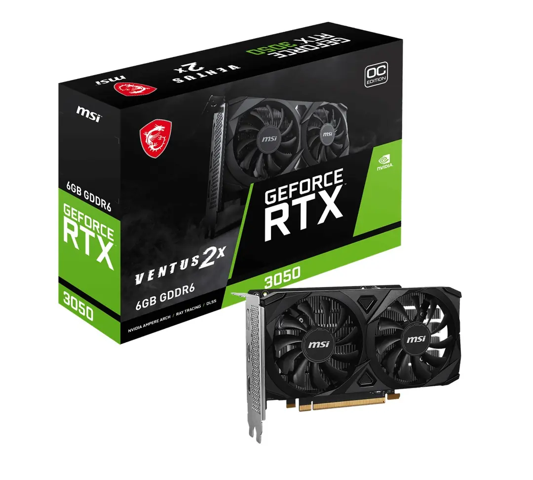 MSI VGA RTX 3050 VENTUS 2X E 6G OC 1