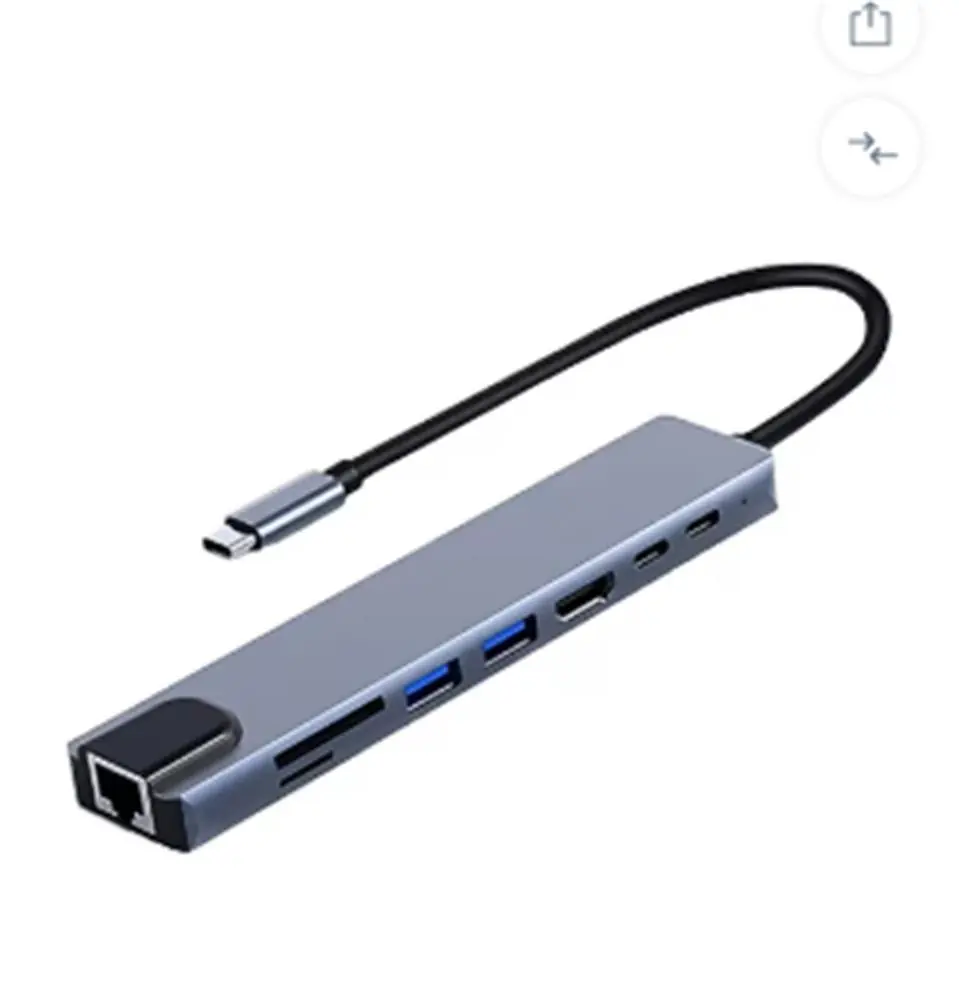 FRISBY FA-7682C Type-c - 8in1  RJ45+TF-SD+HDMI+USB+PD 1
