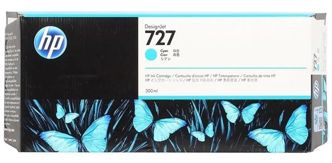 HP 727 Cyan Mavi 300ML Plotter Kartuşu F9J76A 1