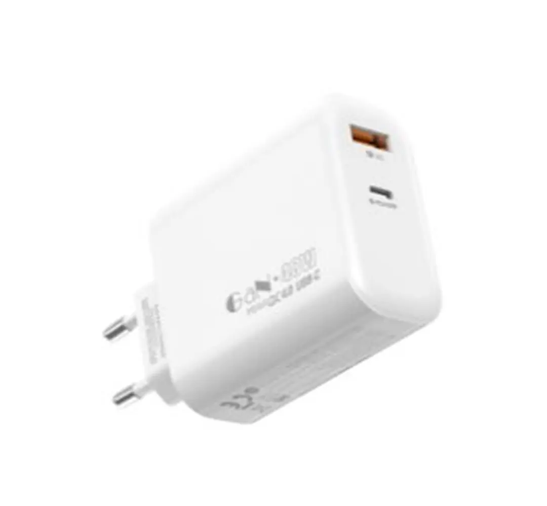 S-link SL-EC68 45W GAN PD 30W - QC 18W Type Type USB-C +USB A Hızlı Beyaz EV-NOTEBOOK Şarj Adaptör 1