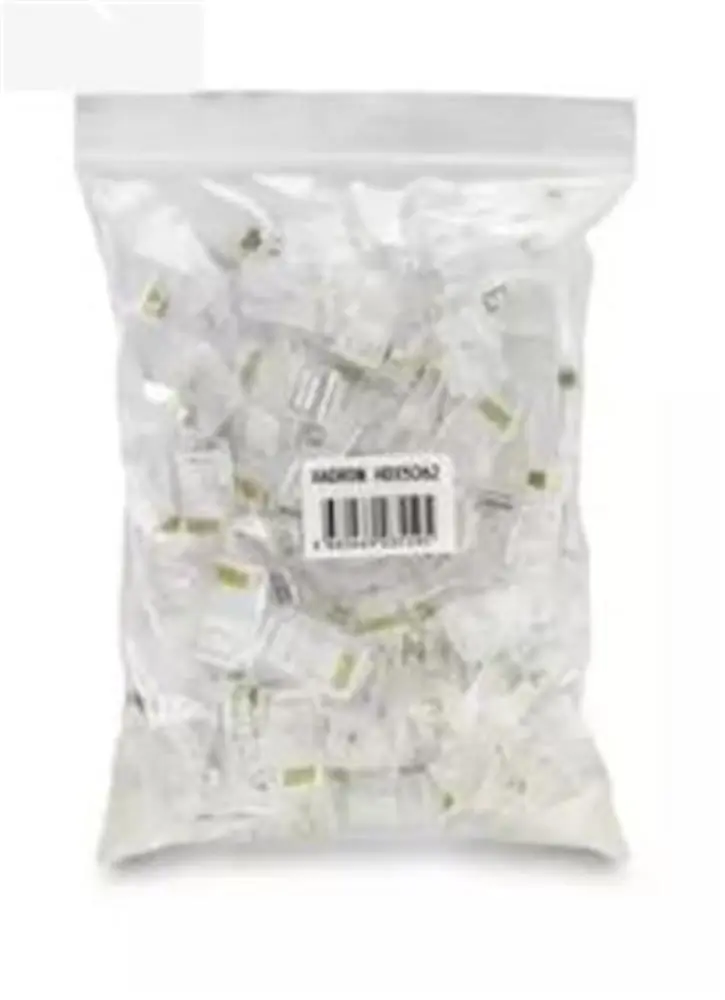 Hadron Hdx5063 Cat6 Konnektör Ez Rj45 Delikli 100Lü Paket Şeffaf 1