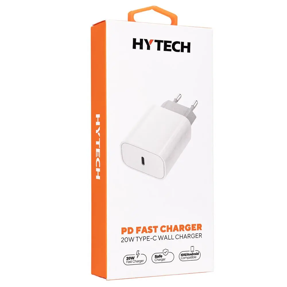 Hytech HY-XE40TP Type C to Type C Kablolu 20W PD3.0-Quick Charge QC4.0 Hızlı Ev Şarj Adaptörü 1