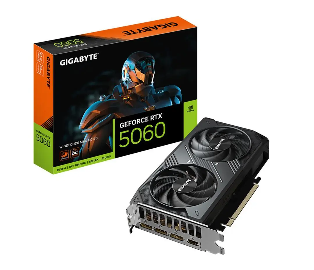 Gigabyte RTX5060 Windforce Max OC 8G GV-N5060WF2MAX OC-8GD 128 Bit GDDR7 8 GB Ekran Kartı