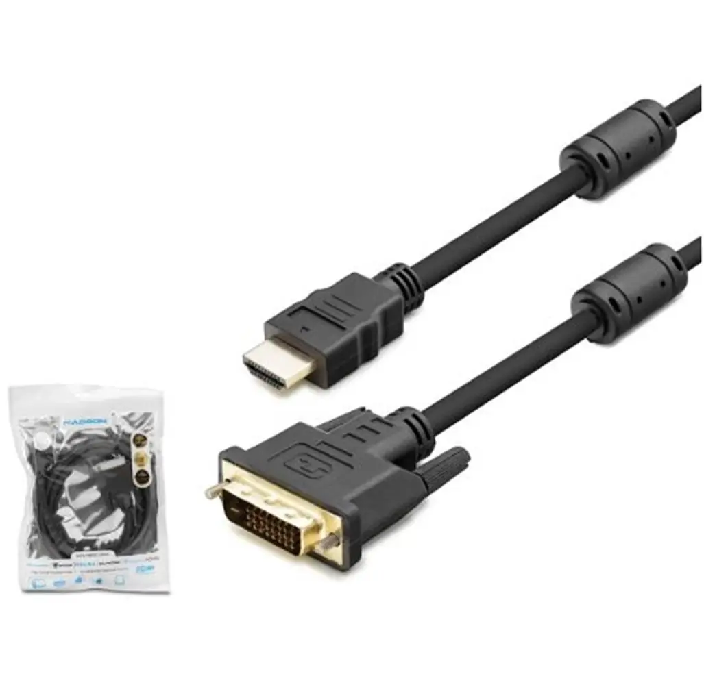 HADRON HDX7752 DVI (M) TO HDMI (M) KABLO 24+1 PVC 1.8M SİYAH 1.8M 1
