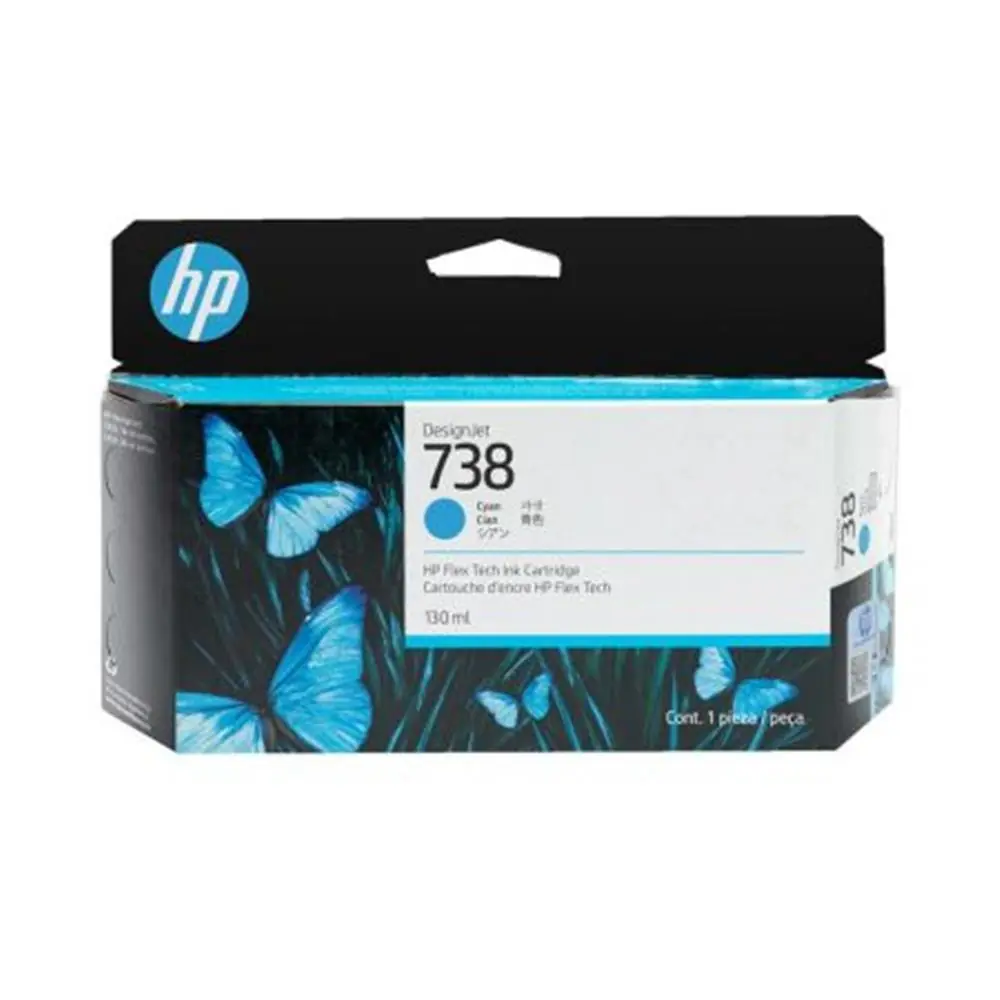 HP 738 Cyan Mavi 130ML Plotter Kartuşu 498N5A 1