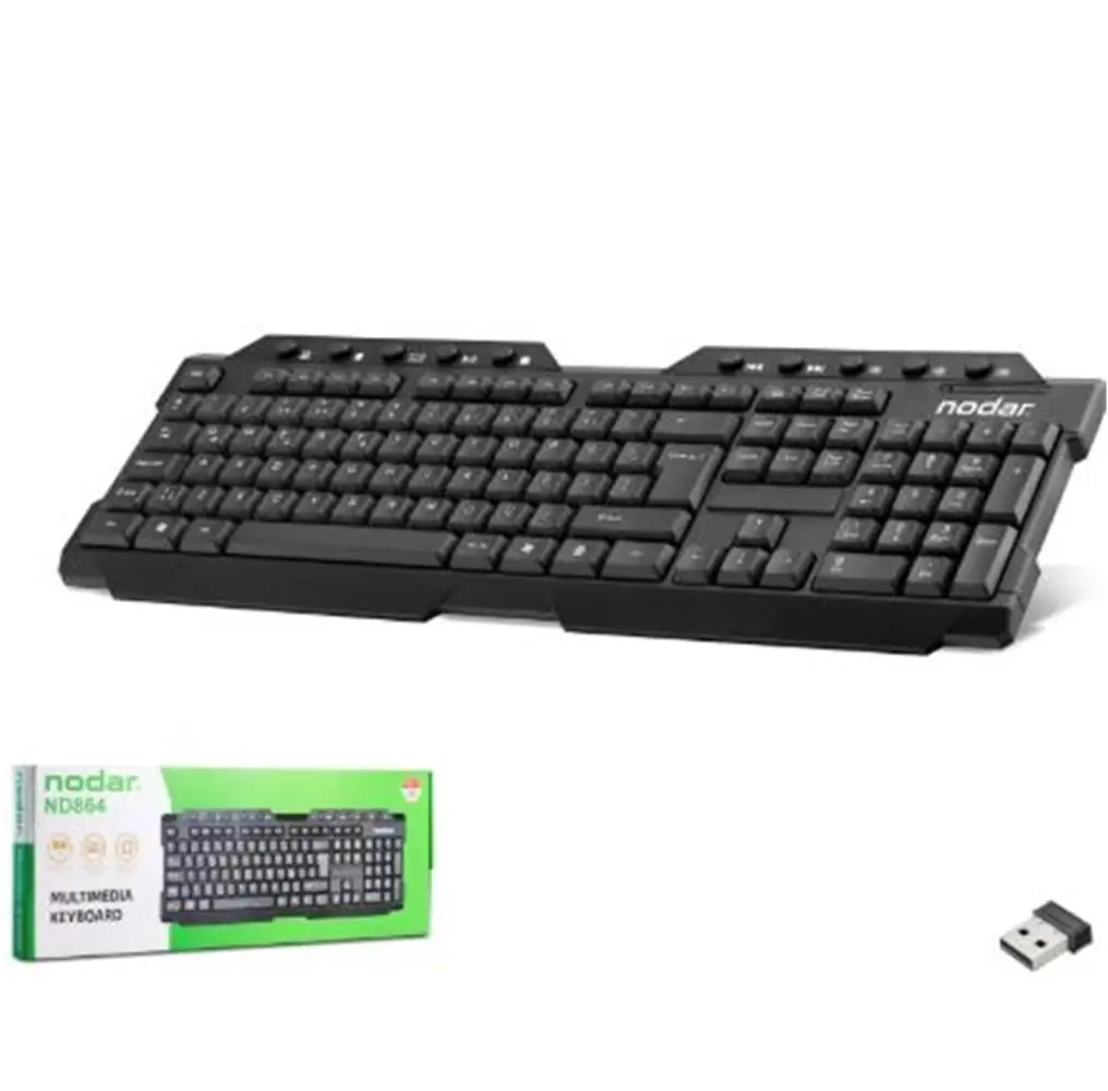 NODAR ND864 Kablosuz Multimedya Klavye Smart TV Uyumlu - Siyah 1