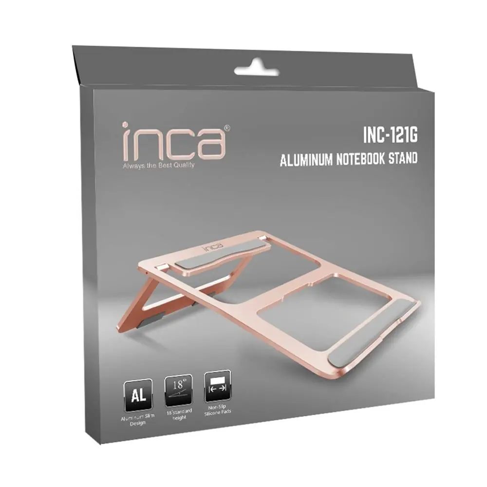 Inca Inc-121G Alimünyum Gold Rengi Notebook Standı 1