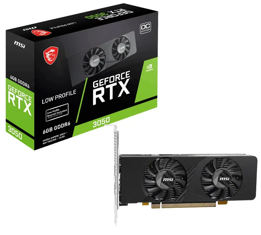MSI VGA GEFORCE RTX 3050 LP E 6G OC