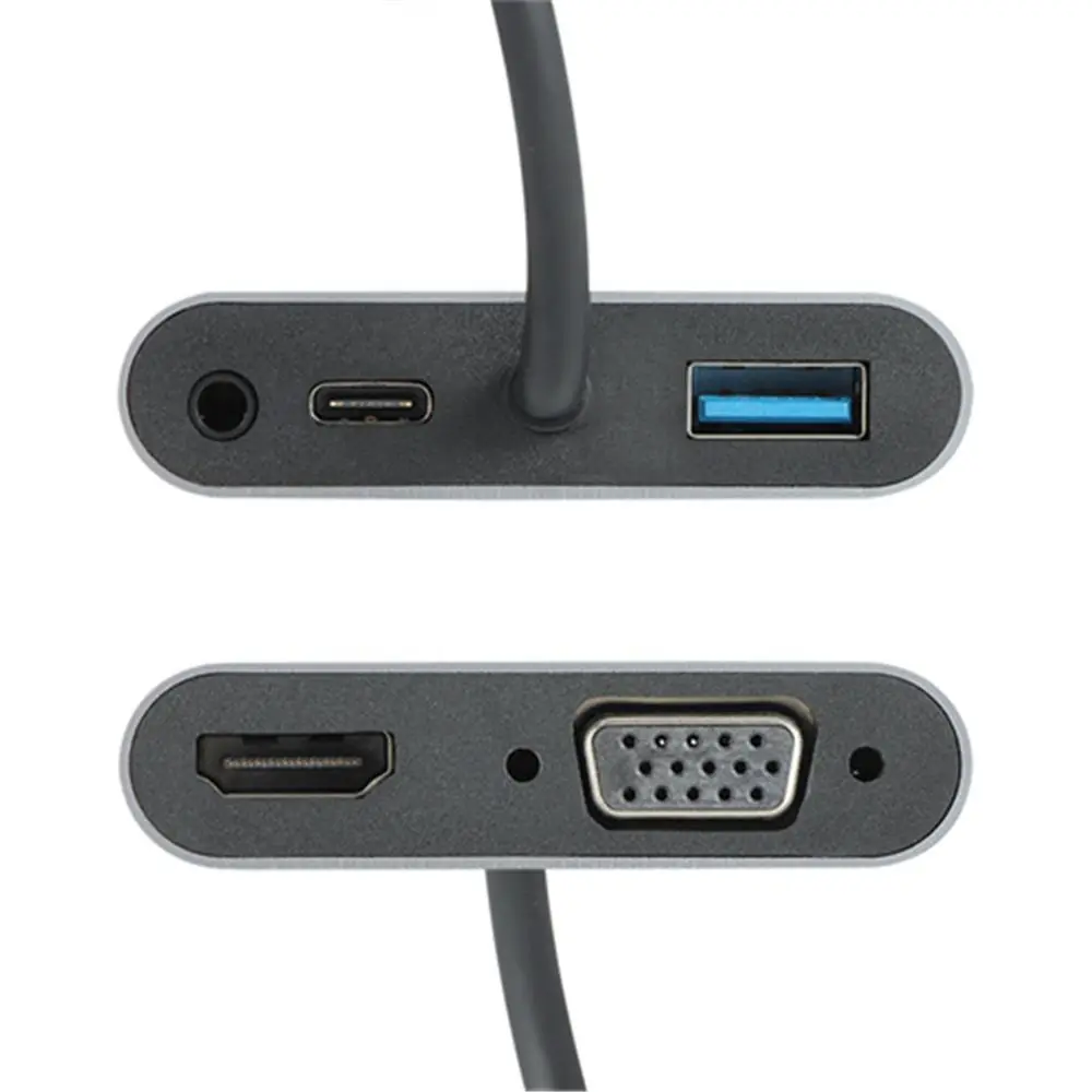 Vcom CU4511 Type-C To Hdmi+Vga+Usb 3+3.5mm Aux+ Type-C Çevirici 1
