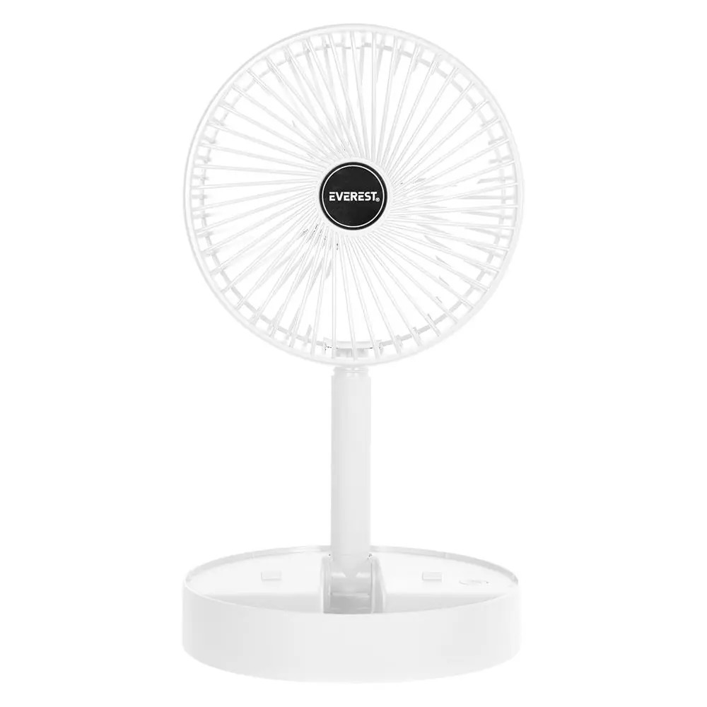 Everest EFN-605 Masaüstü Şarj Edilebilir Beyaz 800mAh Usb Fan 1