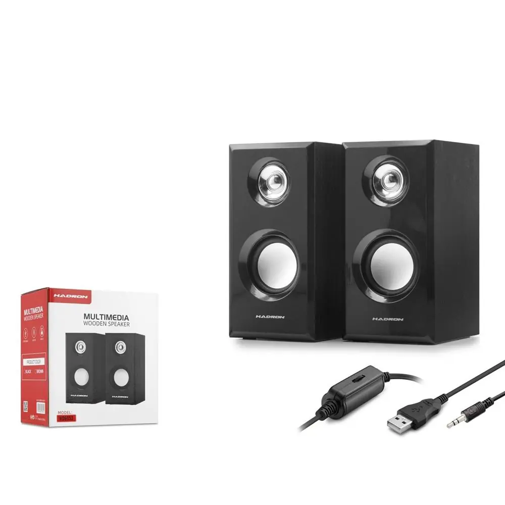Hadron  HD6052 Bilgisayar Speaker Usb 2.0 1.1 7.5-9.4-14.8CM Siyah 1