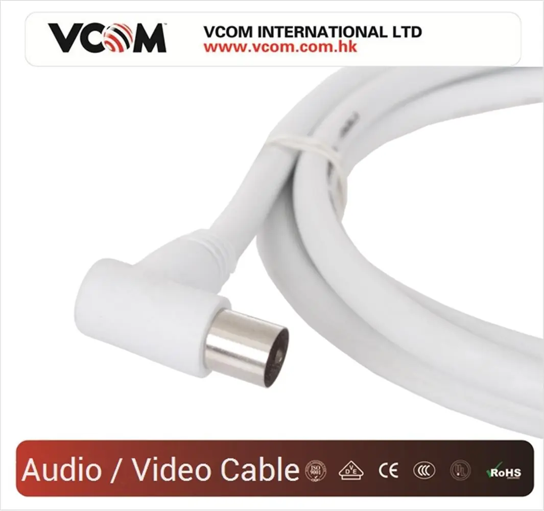 Vcom CV601R 5mt Analog Beyaz Tv Kablosu 1