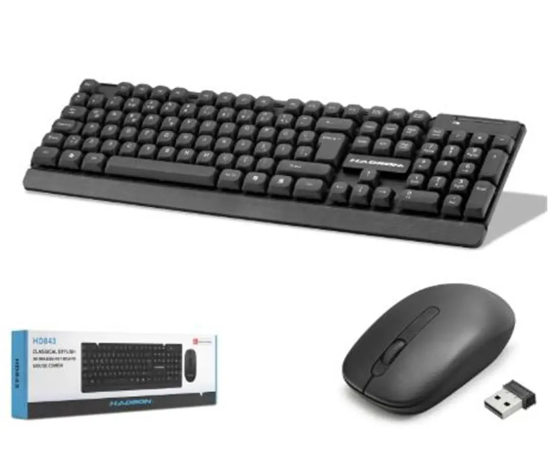 HADRON HD843 Kablosuz Klavye ve Mouse Seti - Siyah 1